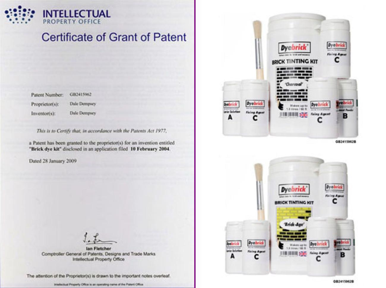 Brick Dye Kit: Patent Grant