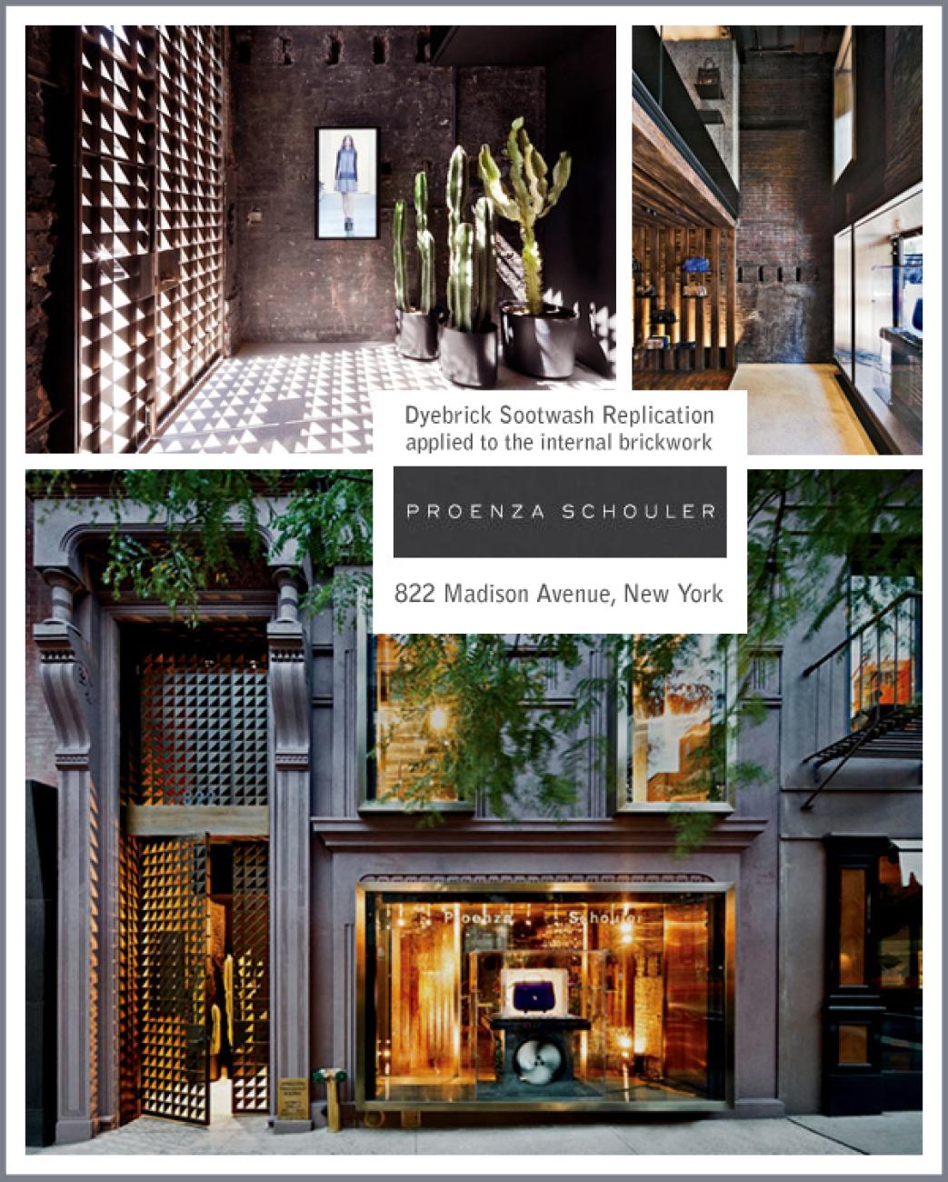 Dyebrick Soot Wash used in Fashionable Madison Avenue.