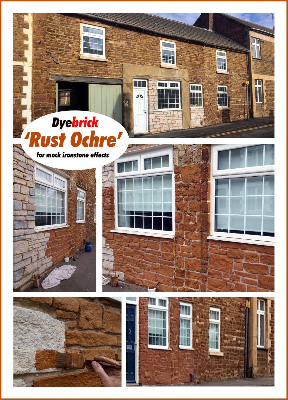 Mock Ironstone Effects - With Dyebrick 'Rust Ochre'